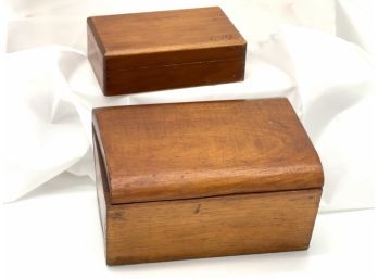 Pair Of 2 Vintage Wood Boxes
