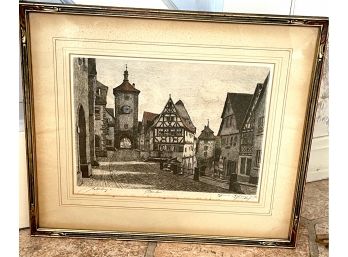 Rothenberg Hand Colored Geissendorfer Etching