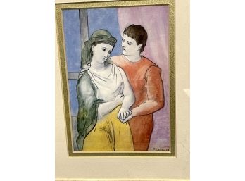 Pablo Picasso Vintage Print ' The Lovers'