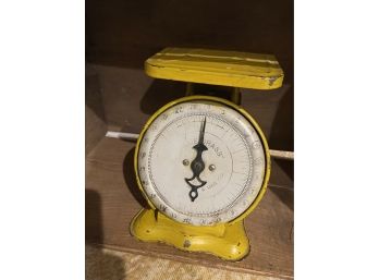 Vintage ' Blue Grass' Yellow Weight Scale