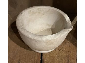 Heavy Porcelain Vintage Mortar Bowl With Spout
