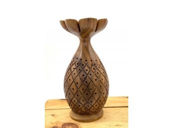 Pineapple Carved Wood Stand