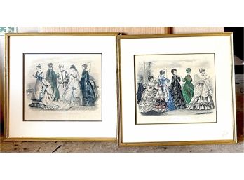 1860s Godey's Pair Of Fashion Plates