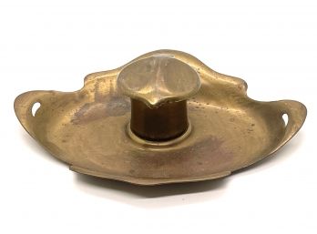 Antique Art Nouveau Brass Inkwell
