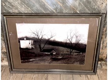 Large Framed And Signed Farmhouse Print