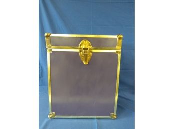 Purple And Brass Chest By The Deco Trunk Company - Side Table With Storage!