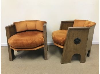 Adrian Pearsall Craft Associates Strictly Spanish 1965 Pair Of Octagon Lounge Chairs