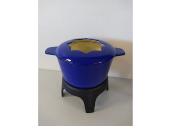 Cast Iron Enamelware Fondue Pot