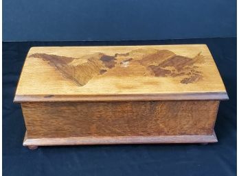 Fabulous Vintage Inlaid Wood Cigarette Holder Box