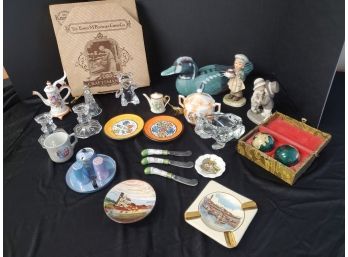 Decorative & Functional Pot Luck-Vintage Porcelain, Appetizer Knives, Norman Rockwell Collectors Plate & More