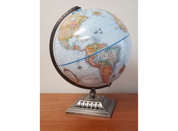 Replogle 16' Tabletop Globe With Pewter Look Stand