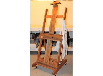 Best By Richeson Wood Art Easel On Casters With Apron