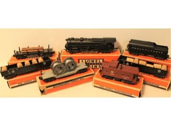 Rare Lionel Lines Postwar 671 6-8-6 Locomotive, 2046 Tender With Whistle, 3461 Lumber Car, Cable Car & More
