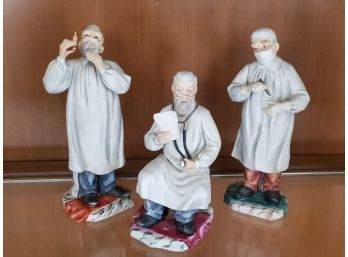 Trio Of Vintage Doctor Bisque Porcelain Numbered Figurines