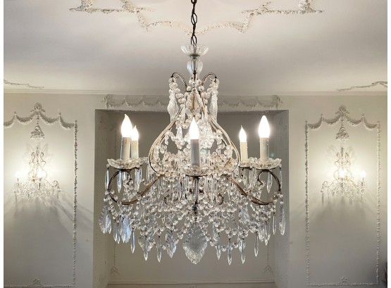 A Stunning 1920's Crystal Chandelier