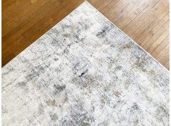 A Modern Neutral Area Rug With A Sheen