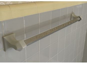 A Pair Of Vintage Porcelain And Glass Towel Racks