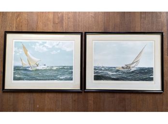 A Pair Of Vintage Sailing Lithographs By Montague Dawson