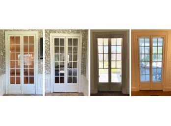 A Series Of 4 Antique French Windows, C. 1920's.