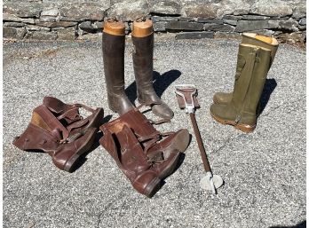 An Assortment Of Vintage Men's Boots - Leather And More