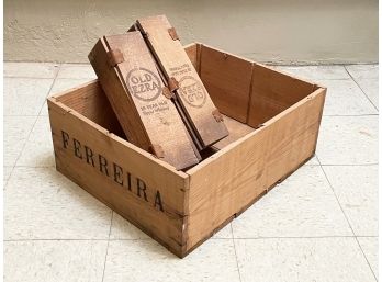 A Trio Of Vintage Wood Crates