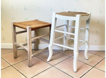 A Rush Seated Stool Pairing