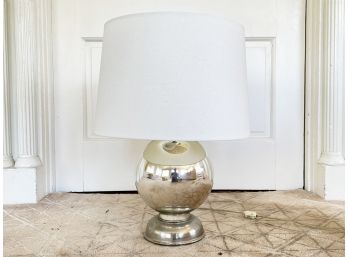 A Vintage Mercury Glass Lamp