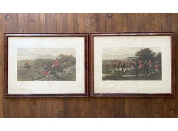 A Pairing Of Large Vintage Hunting Prints