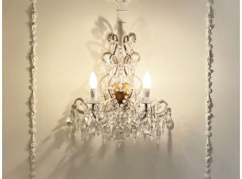 A Set Of 4 1920's Crystal Wall Sconces