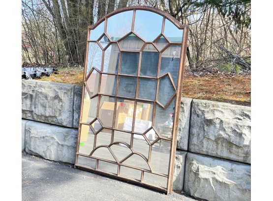 Vintage Iron Frame Cathedral Mirror SS