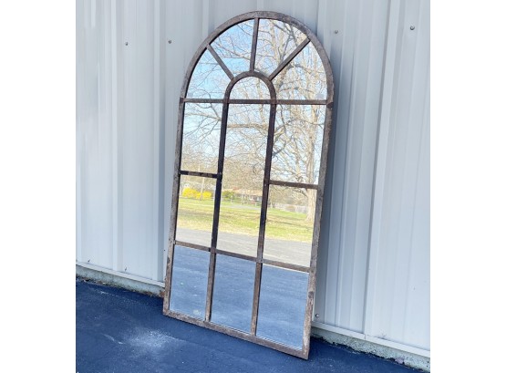 Vintage Iron Window-Frame Mirror SS