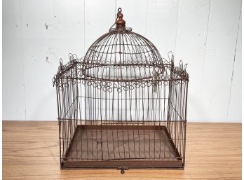 Iron Rusted Bird Cage By Barreveld International  FL