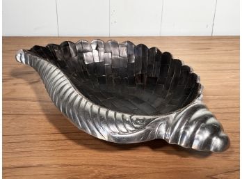 Shell Bowl With Indian Silver Lined Exterior FL