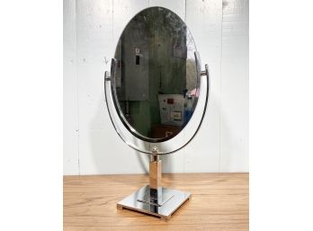 Chrome Heavy-Duty Double-Sided Adjustable Facial Mirror With Stand (Lot B) FL