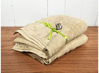 Set Of 2 - Celadon Egyptian Cotton Angler Bath Towel Set By Traditions FL