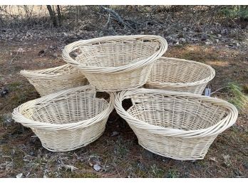 Set Of 5 - Wicker Woven Baskets SS