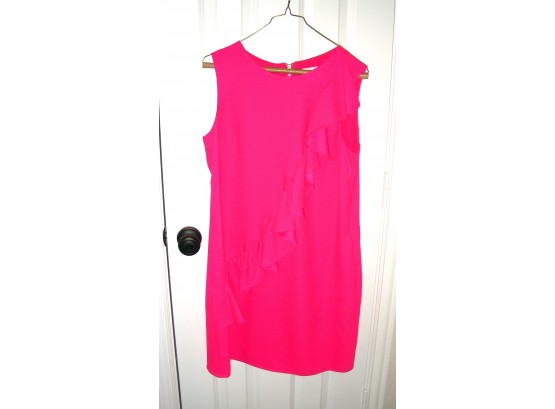 Nicole Miller Pink Ruffled Dress, Size 8