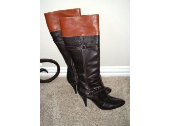Cole Haan High Heel Leather Boots, Size 9B