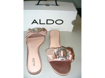 Aldo Size 8.5 Sandals With Rhinestones, NIB