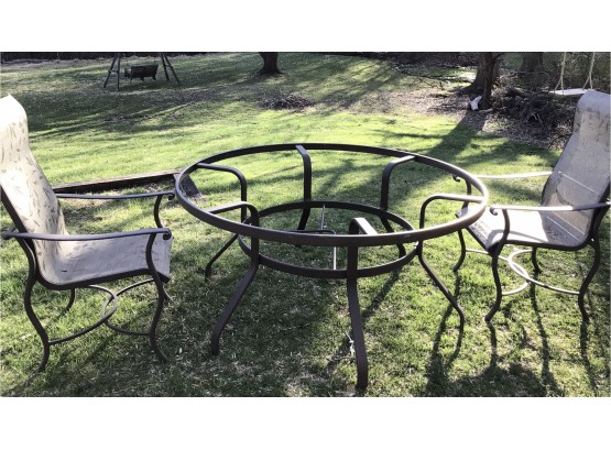 Patio Set Table Base & 2 Chairs