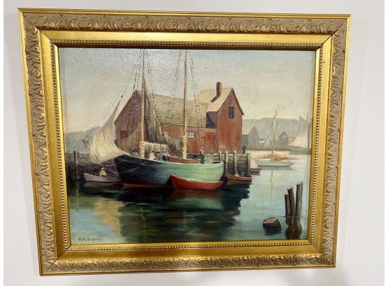 Finely Executed Painting Of Motif Number 1 G.H. Bigelow Framed