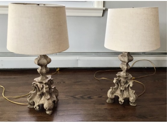 Pair Lovely Transitional Decor Lamps