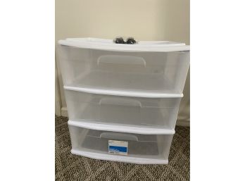 3 Drawer Storage Cart With Removeable Wheels