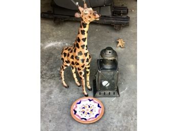 Miscellaneous Decor Lot Giraffe Lantern
