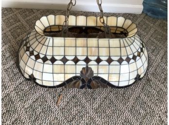 Tiffany Style Hanging Stained Glass Light Fixture 29 Long
