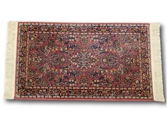 All Wool Hand Woven Karastan Red Sarouk Oriental Rug 5' 9' By 3'