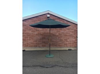 Patio Umbrella With Heavy Cast Iron Base, From Brown Jordan