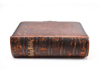 A.J. Holman And Co. 1884 Leather-bound Illustrated Old And New Testament Bible
