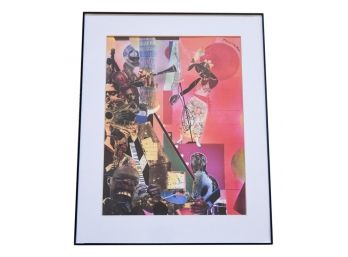 Framed Print By Romare Bearden (American, 1911-1988) Titled 'the Blues'