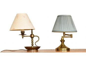 Pair Of Brass Vintage Table Lamps